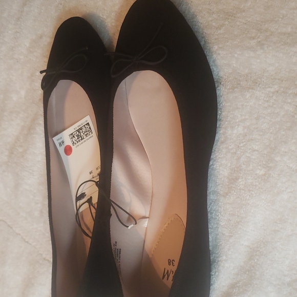 H&M black slip on flats